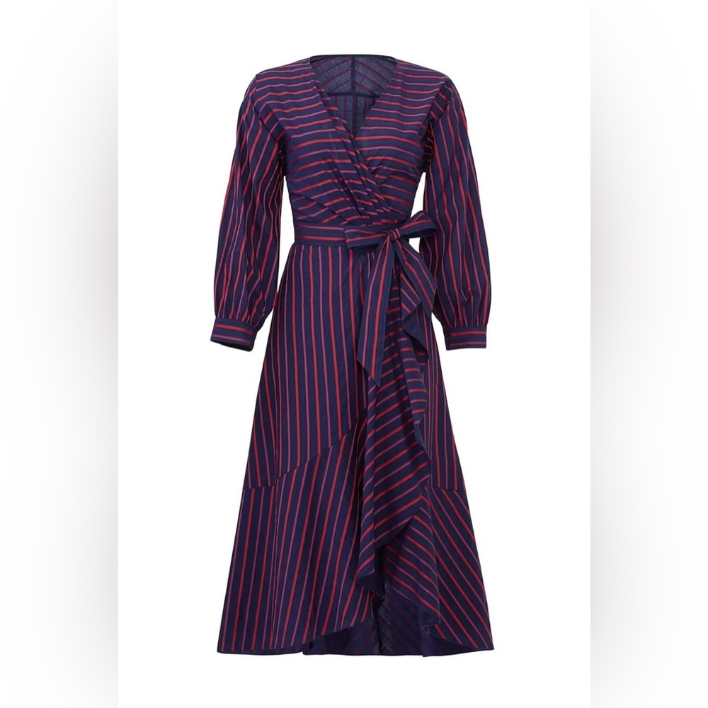 Tara Jarmon Striped Wrap Dress size 4